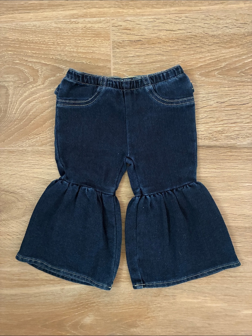 Wrangler Baby Dark Blue Ruffle Flare Denim Jeans 12M